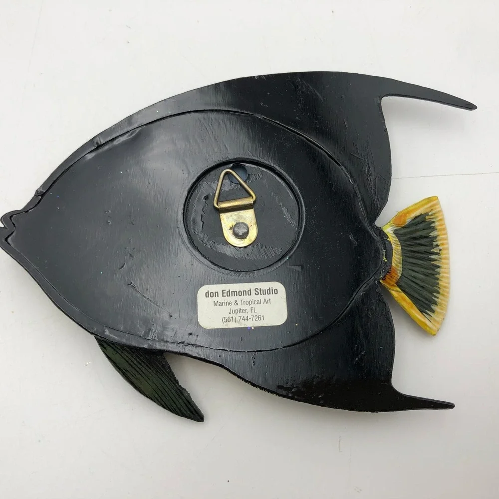 Vintage Don Edmond Studio Artist Cortez angelfish Wall Hanging Sculpture